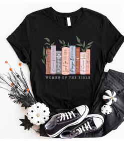 T-Shirt With Christian Religious Floral Book