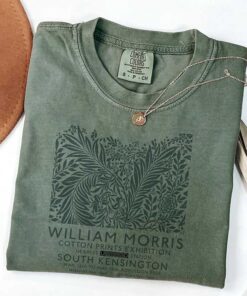 Vintage Retro T-Shirt With William Morris Floral Print
