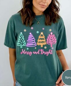 Cheerful And Bright Neon Christmas T-Shirt