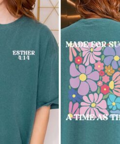 Esther 4:14 Fashionable Bohemian Retro Floral T-Shirt