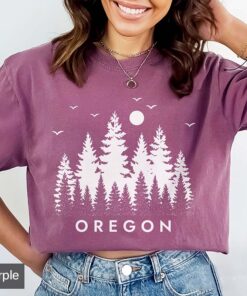 Outdoor Nature T-Shirt Featuring Oregon Pine Trees