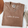 Comfort Colors Coffee & Jesus T-Shirt