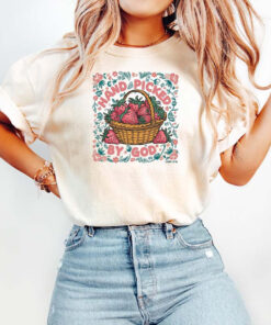 Retro Strawberry T-Shirt Hand-Picked By God
