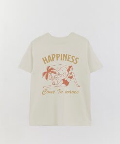 Sm Happiness Comes In Waves Printed Overshirt T-Shirt