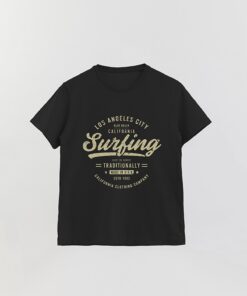 Vg Los Angeles Surfing Printed Basic T-Shirt