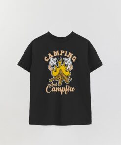Advtoon Camping And Campfire Day Printed Overshirt T-Shirt