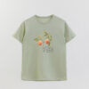 Harvest Peach Printed Basic T-Shirt