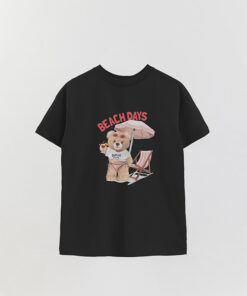 Unisex Teddy Beach Days Printed Overshirt T-Shirt