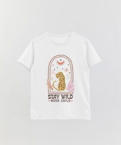 Bo2 Stay Wild Printed Basic T-Shirt