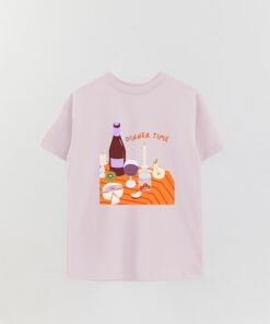 Dinner Time Printed Overshirt T-Shirt