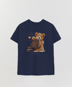 Unisex Teddy Creamy Center Printed Overshirt T-Shirt