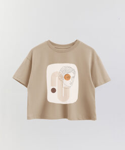 Printed Crop T-Shirt Art 135