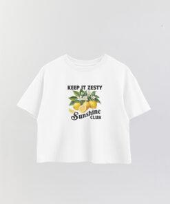 Harvest Keep It Zesty Printed Crop T-Shirt