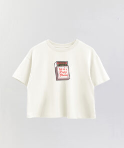 Fabulous Valentine Perfect Match Printed Crop T-Shirt