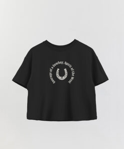 Cowgirl Spirit Printed Crop T-Shirt