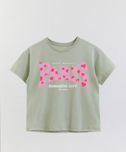 Girl Over Paris Happy T-Shirt