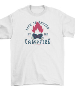 Hipster Campfire Badge Tee for Outdoor Enthusiasts T-Shirt