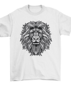 Mandala Lion Illustration T-Shirt for Men and Women T-Shirt
