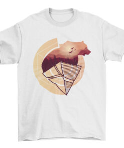 Fashionable Animal and Nature T-Shirt with Unique Abstract Shapes T-Shirt