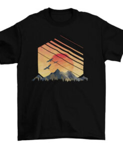 Mountain Sunset Graphic Tee Shirt for Men and Women T-Shirt
