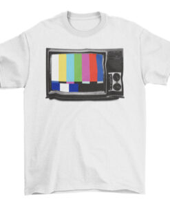 Vintage Retro TV VHS Video Signal Illustration for Television and Song Fans T-Shirt