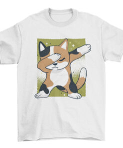 Cute Cat Dab Graphic Tee for Women and Men T-Shirt