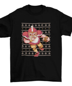 Christmas Santa Football Tee for Men and Women T-Shirt