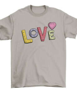 Women's Love Stitched Graphic Tee Shirt - Soft Cotton Top for Casual Wear and Everyday Outfits T-Shirt