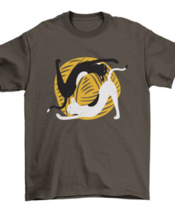 Cat Yoga Tee for Women and Men - Comfortable Cotton Shirt for Yoga and Meditation T-Shirt