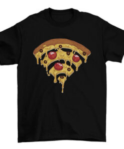 Colorful Pizza and WIFI Internet T-Shirt - Melting Cheese and Pepperoni Design T-Shirt