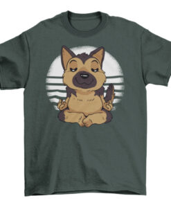 German Shepherd Yoga Tee Shirt - Dog Lover Gift T-Shirt