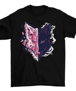 Wolf Head Smoke Graphic Tee Shirt for Men and Women T-Shirt