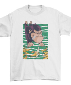 Gorilla Chasing Bananas Tee Shirt for Men and Women T-Shirt