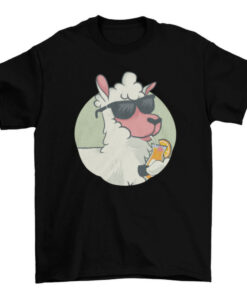 Cool Llama Graphic Tee Shirt for Men and Women T-Shirt