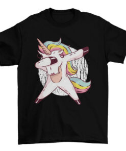 Unicorn Girl Dabbing Tee Shirt T-Shirt