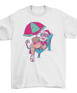 Santa Vacation Tee - Christmas Holiday Shirt Design T-Shirt