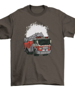 Fire Truck Graphic Tee Shirt for Boys and Girls T-Shirt