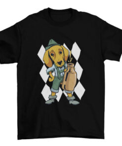 Dachshund Dog Drinking T-Shirt Design T-Shirt