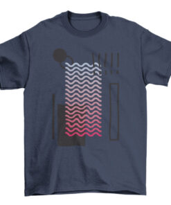 Geometric Abstract Waves T-Shirt
