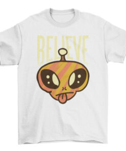 Believe Alien Tee Shirt - UFO and Extraterrestrial Design T-Shirt
