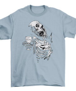Halloween Dark Horror Zombie Skeleton Cheer T-shirt for Toast Lovers T-Shirt