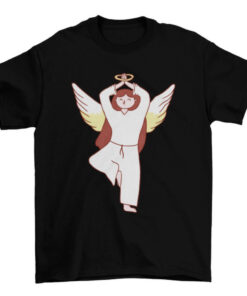 Women's Fallen Angel Pose Yoga Tee Shirt T-Shirt