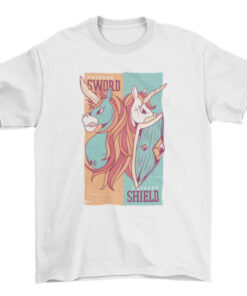 Unicorn Sword and Shield Tee - Magical Fantasy Tee T-Shirt