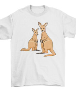 Kangaroo Print Tee Shirt for Men and Women T-Shirt