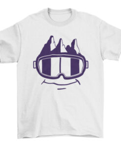 Funny Snow Goggles Graphic Tee Shirt for Winter Skiing T-Shirt