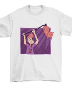 Funny Boom Man Operator and Cat Microphone T-Shirt