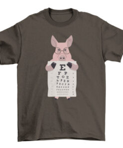 Pig Eye Chart Graphic Tee for Men and Women T-Shirt