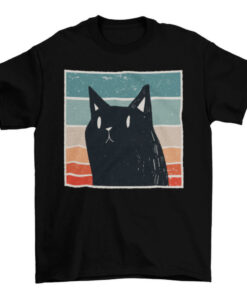 Retro Style Cat T-Shirt for Men and Women T-Shirt