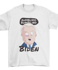 Funny Joe Biden Cartoon T-Shirt - Political Rumbling Bumbling Quote T-Shirt