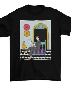 Iraqi Culture Cartoon Man Reading Newspaper T-Shirt